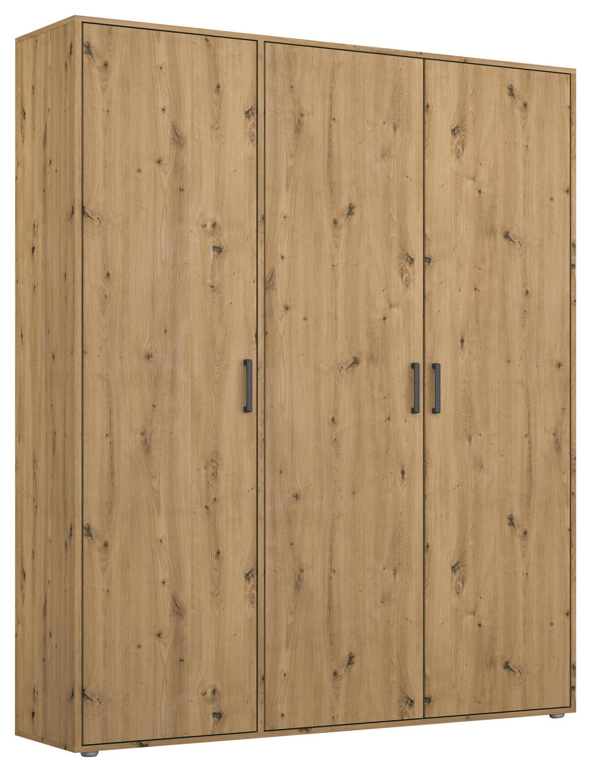 Drehtürenschrank 140 cm Voyager Eiche Artisan - Eiche Artisan, MODERN, Holzwerkstoff (140/194/53cm) - Rauch Möbel