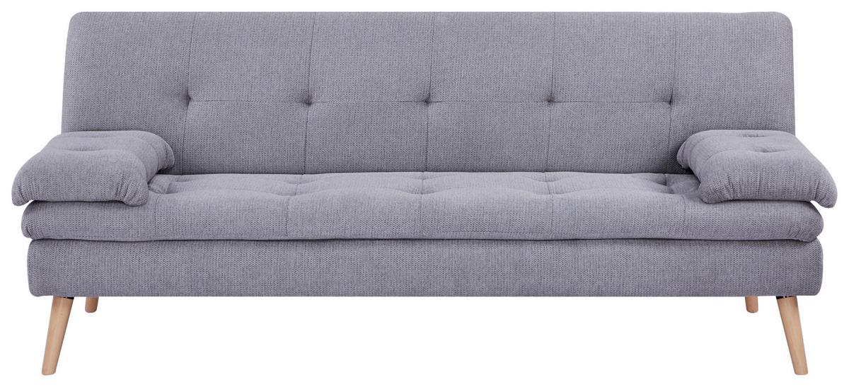 Schlafsofa Armano Grau B: 190 Cm - Naturfarben/Grau, Basics, Holz/Textil (190/83/87cm) - P & B