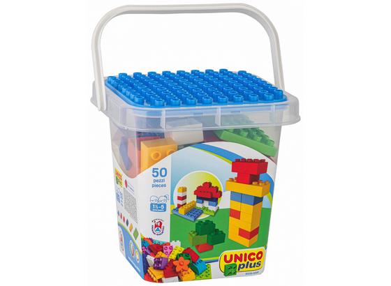 Bausteine Unico Plus 50 Bausteine - Blau/Gelb, Kunststoff - Unico Plus Bausteine Unico Plus 50 Bausteine - Blau/Gelb, Kunststoff - Unico Plus