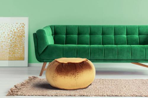 Pouf Taj Mahal DxH: 65x35 cm Samt Braun mit Reißverschluss - Braun, MODERN, Textil (65/35/65cm) - Kayoom