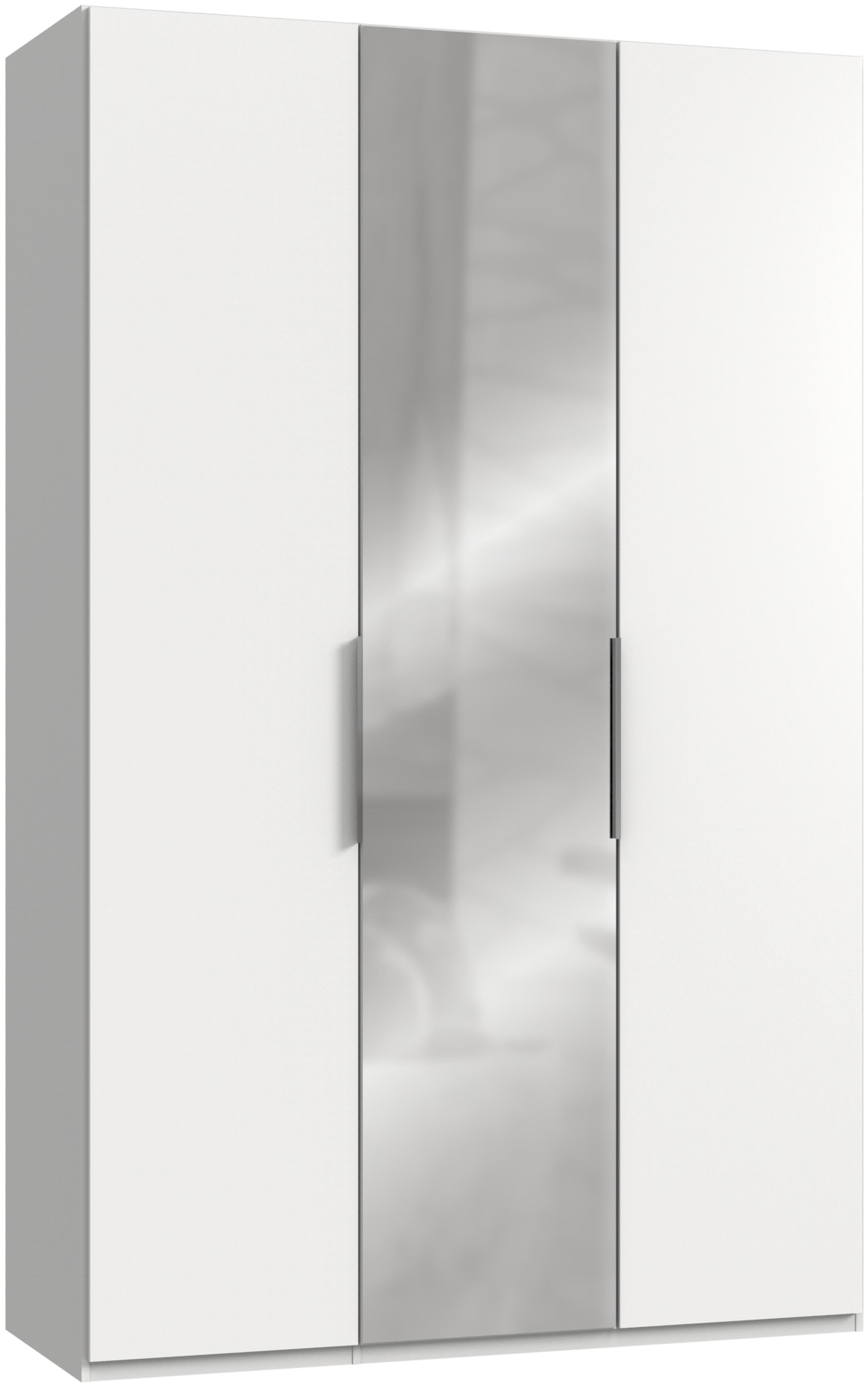 Drehtürenschrank B: 150 cm Level Weiß - Weiß, MODERN, Holzwerkstoff (150/236/58cm) - MID.YOU