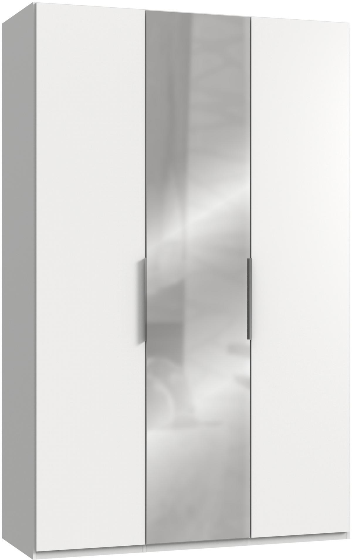 Drehtürenschrank B: 150 Cm Level Weiß - Weiß, MODERN, Holzwerkstoff (150/236/58cm) - MID.YOU