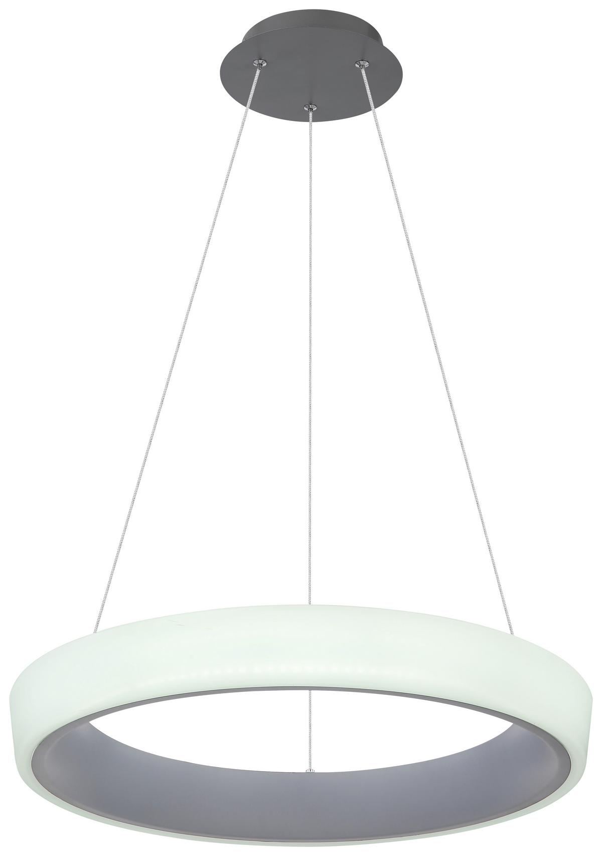LED-Hängeleuchte Tabano H: 120 cm 1-Flammig - Anthrazit/Opal, Basics, Kunststoff/Metall (50/120cm) - Globo