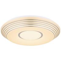 LED-Deckleuchte Pillo Ø 50 cm mit Fernbedienung - Klar/Weiß, Basics, Kunststoff/Metall (50/8.5cm) - Globo