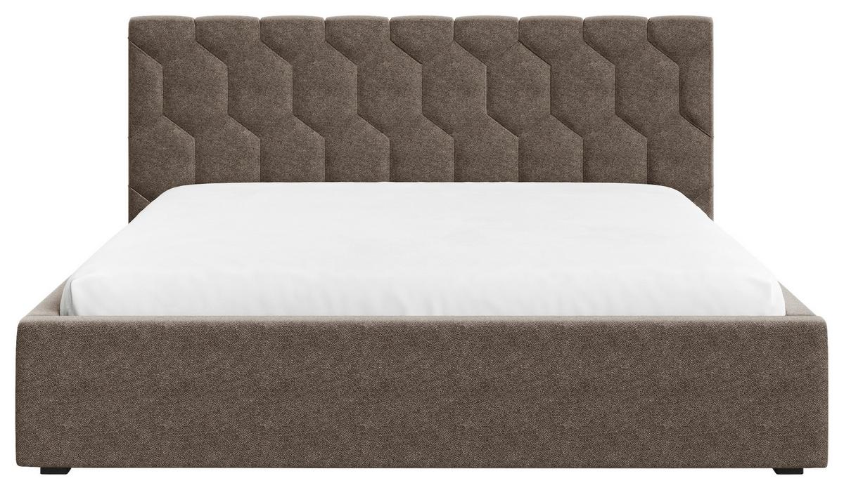 Polsterbett Veronice mit Bettkasten 140x200 - Schwarz/Braun, MODERN, Holz (140/200cm) - Livetastic