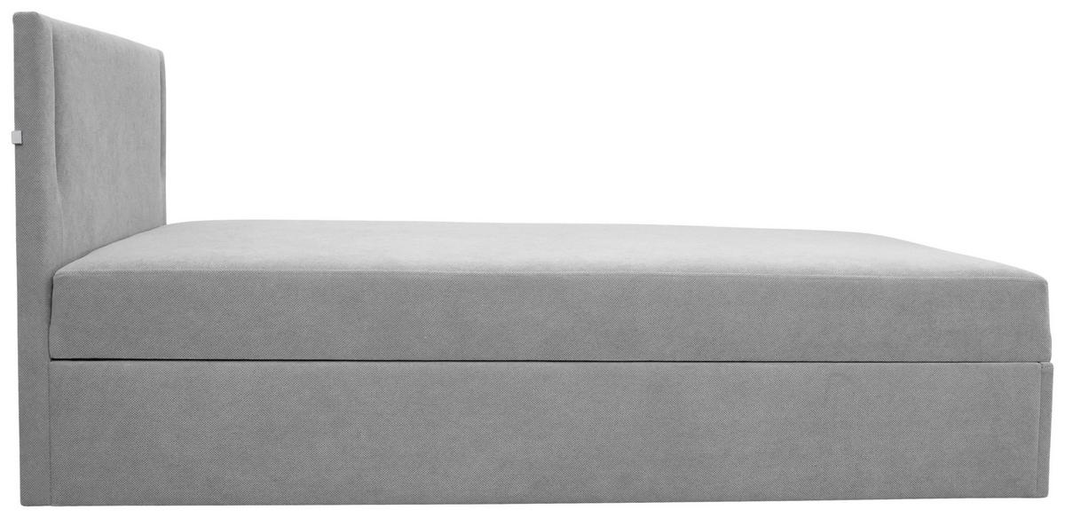 Boxbett Carlos 120 Grau B: 121 cm - Schwarz/Grau, Basics, Holzwerkstoff/Textil (121/110/210cm) - Livetastic