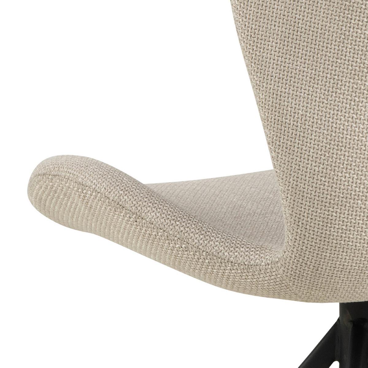 Stuhl Batilda -A1 - Beige/Schwarz, Design, Textil/Metall (46,5/81/53cm) - MID.YOU