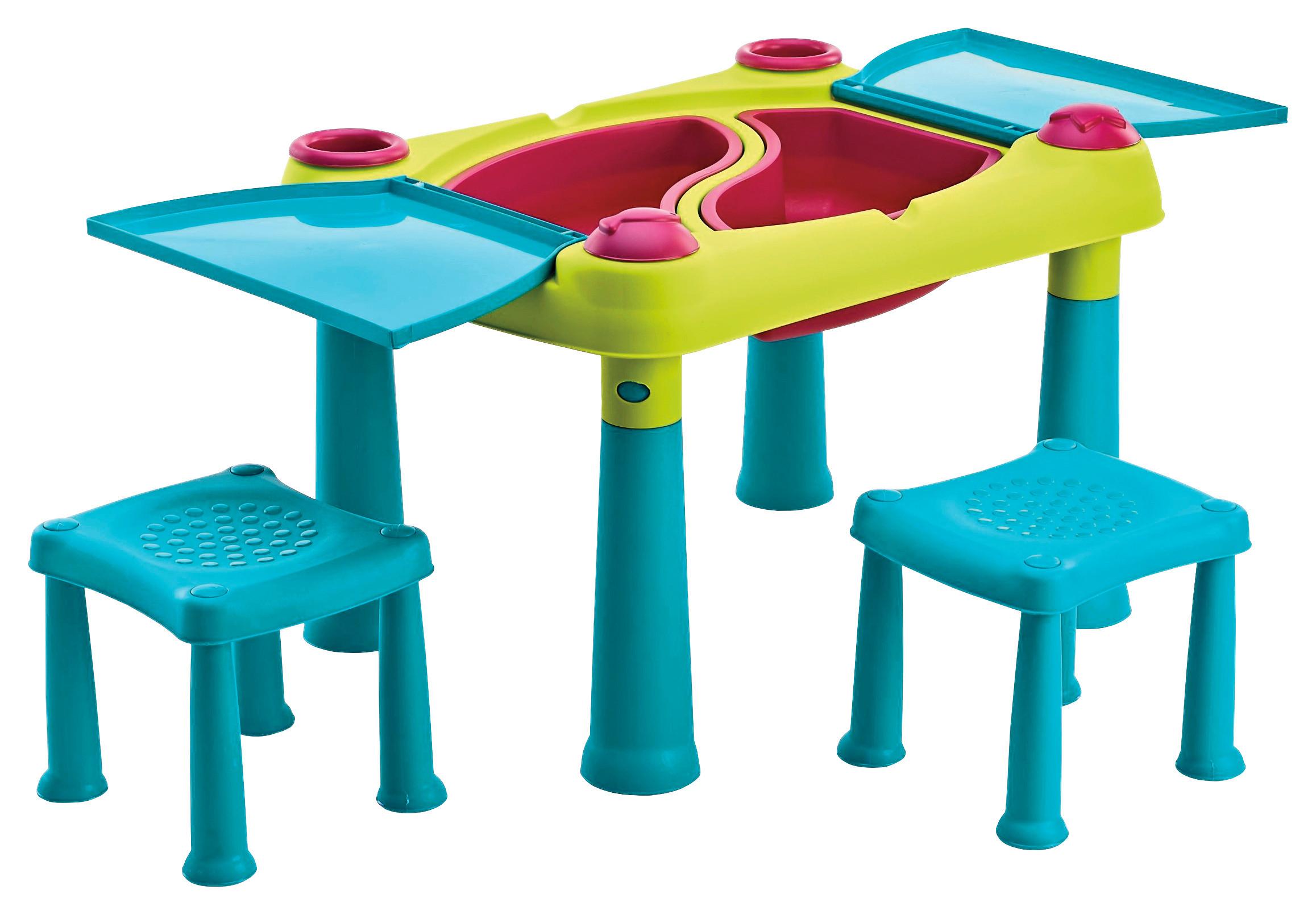 Multifunkciós Játékasztal 17184184 - türkiz/zöld, műanyag (79/50/56cm) - Curver