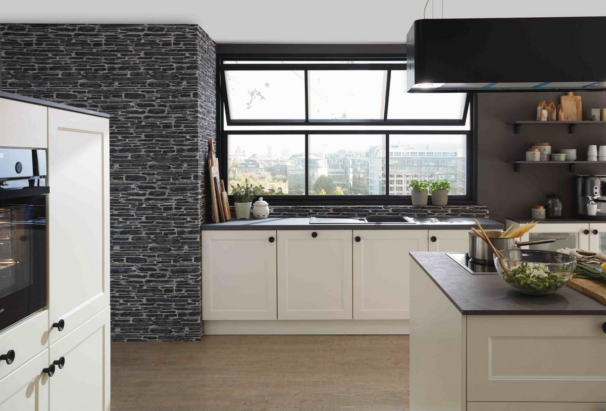 Einbauküche Caracas Frei Planbar Landhausstil - Creme, MODERN, Holzwerkstoff - Vertico