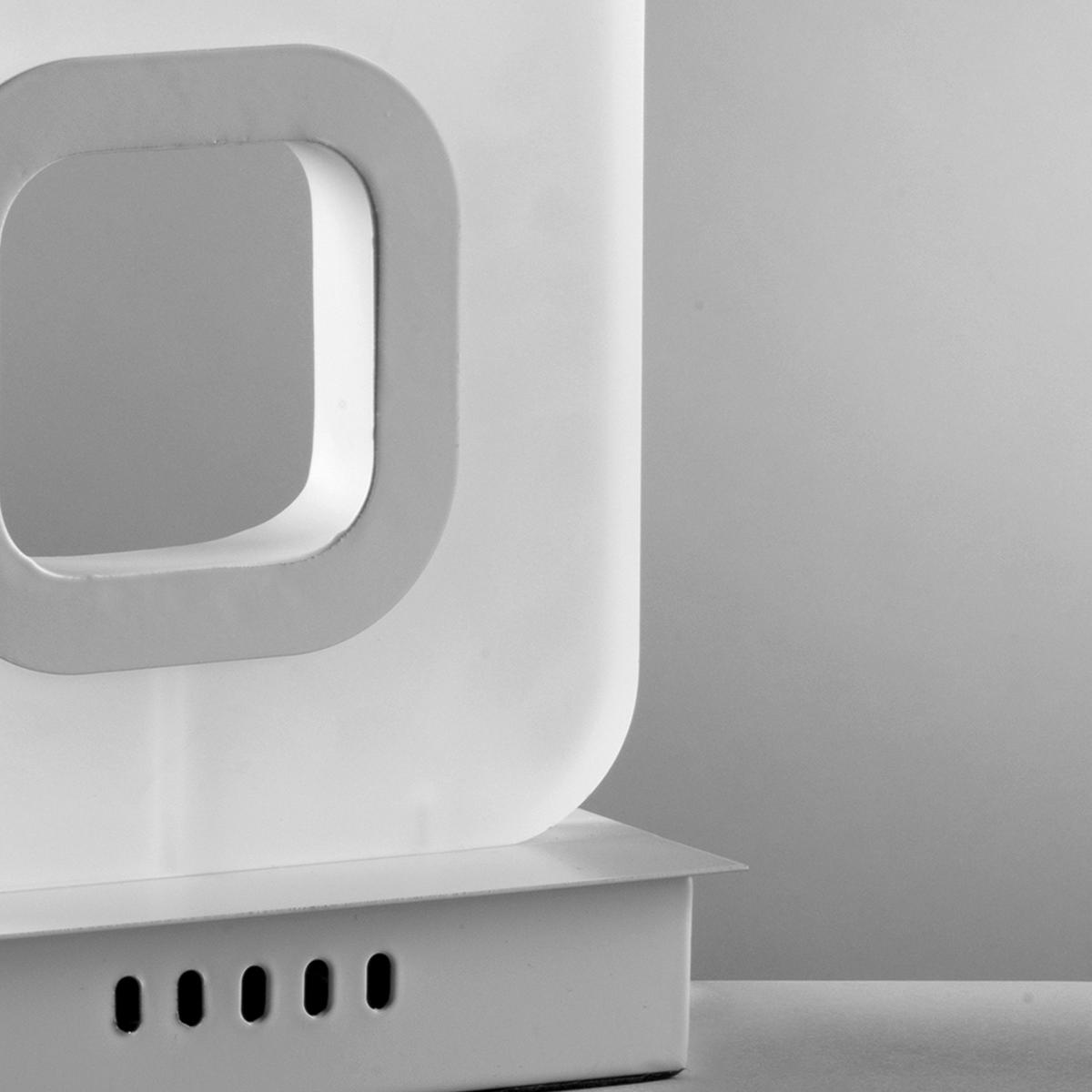 LED-Tischleuchte Bianco Weiß Hg L: 18 cm - Weiß Hochglanz/Weiß, Design, Kunststoff/Metall (18/10/22cm)