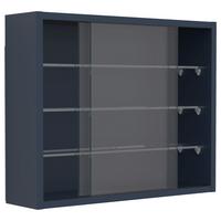 Hängevitrine Drivalo Anthrazit B: 50 cm - Transparent/Anthrazit, Design, Glas/Holzwerkstoff (50/40/12cm) - MID.YOU