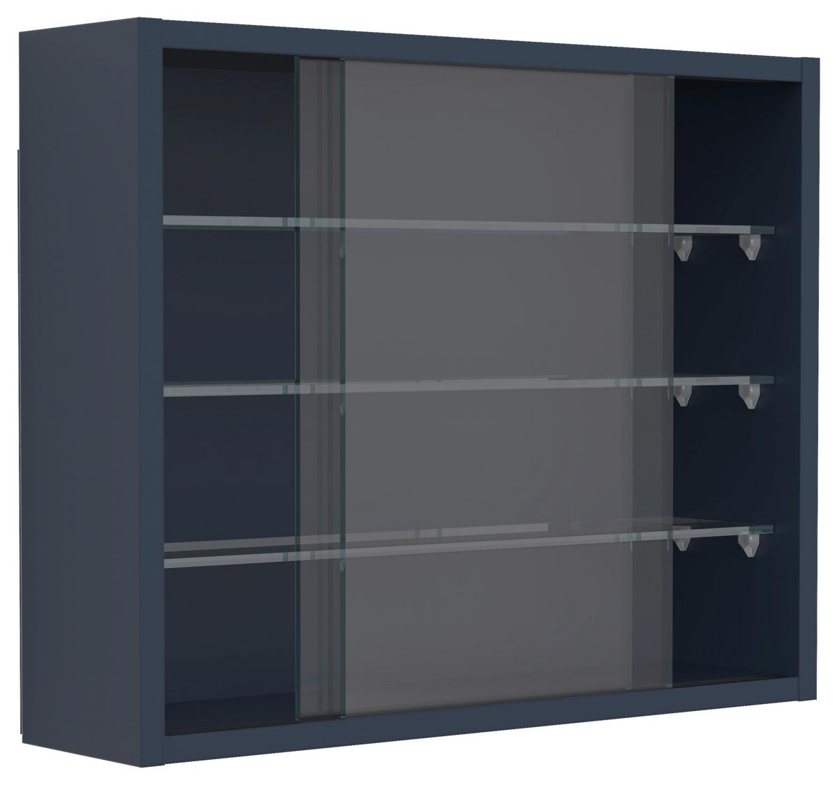 Hängevitrine Drivalo Anthrazit B: 50 cm - Transparent/Anthrazit, Design, Glas/Holzwerkstoff (50/40/12cm) - MID.YOU