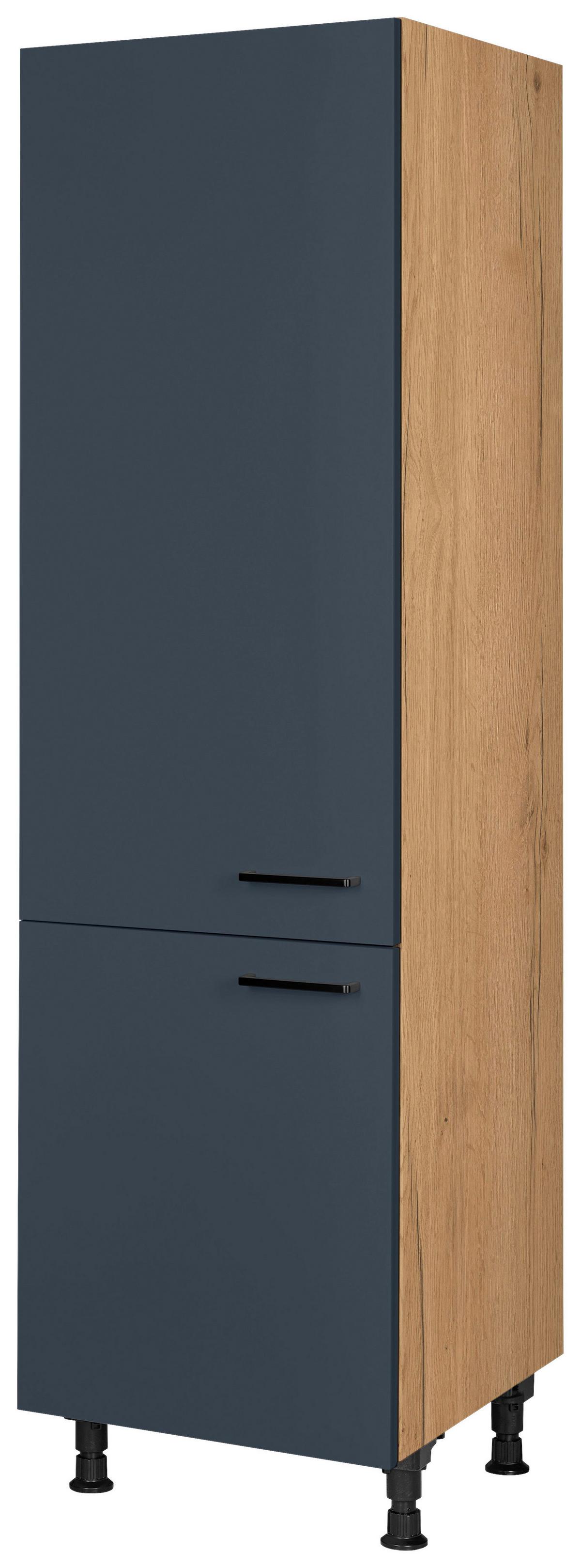 Geräteumbauschrank Easytouch - Blau/Eichefarben, MODERN, Holzwerkstoff (60/216,6/58cm) - Nobilia
