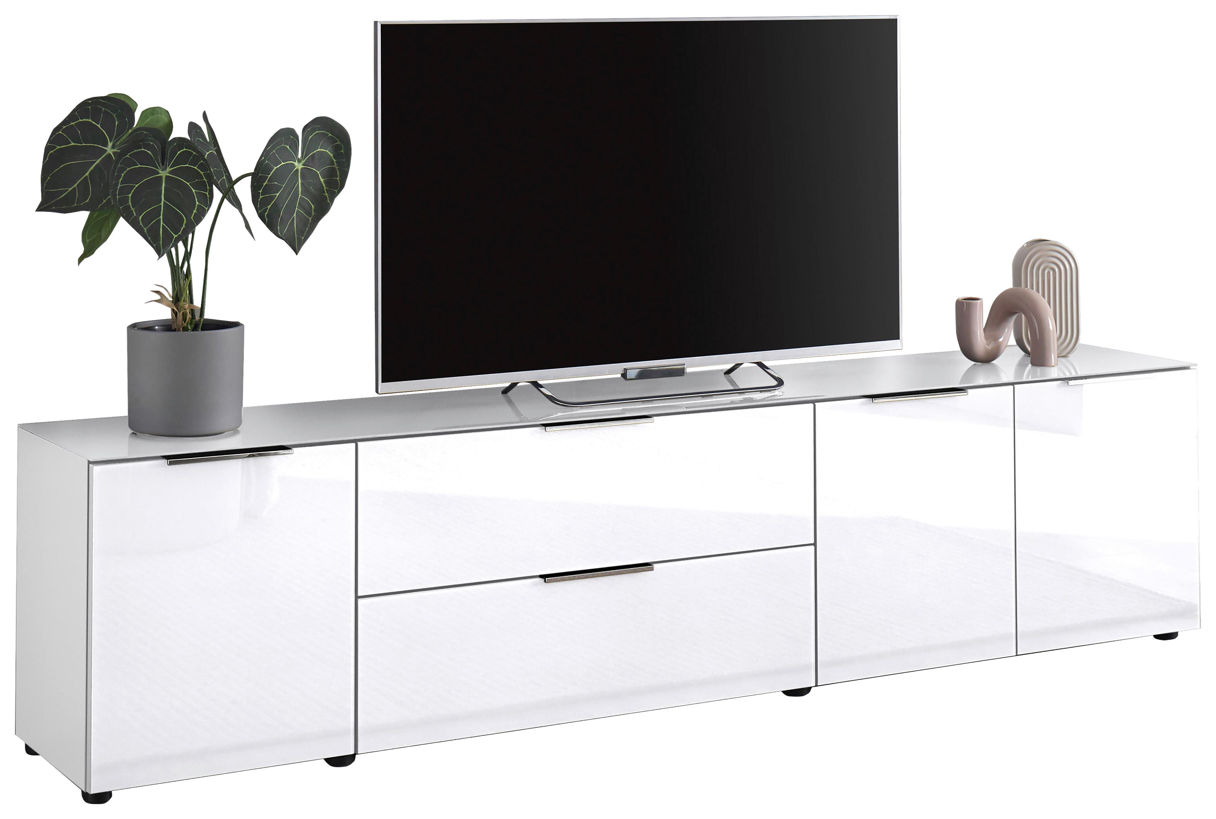 NÍZKA KOMODA SIENA -EXKLUSIV- - čierna/biela, Modern, kov/kompozitné drevo (226/55/40cm) - Mömax