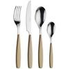 Besteckset Riva Birch 16-Tlg., Kunststoff, Stahl - Greige, Basics, Kunststoff/Metall - Pintinox