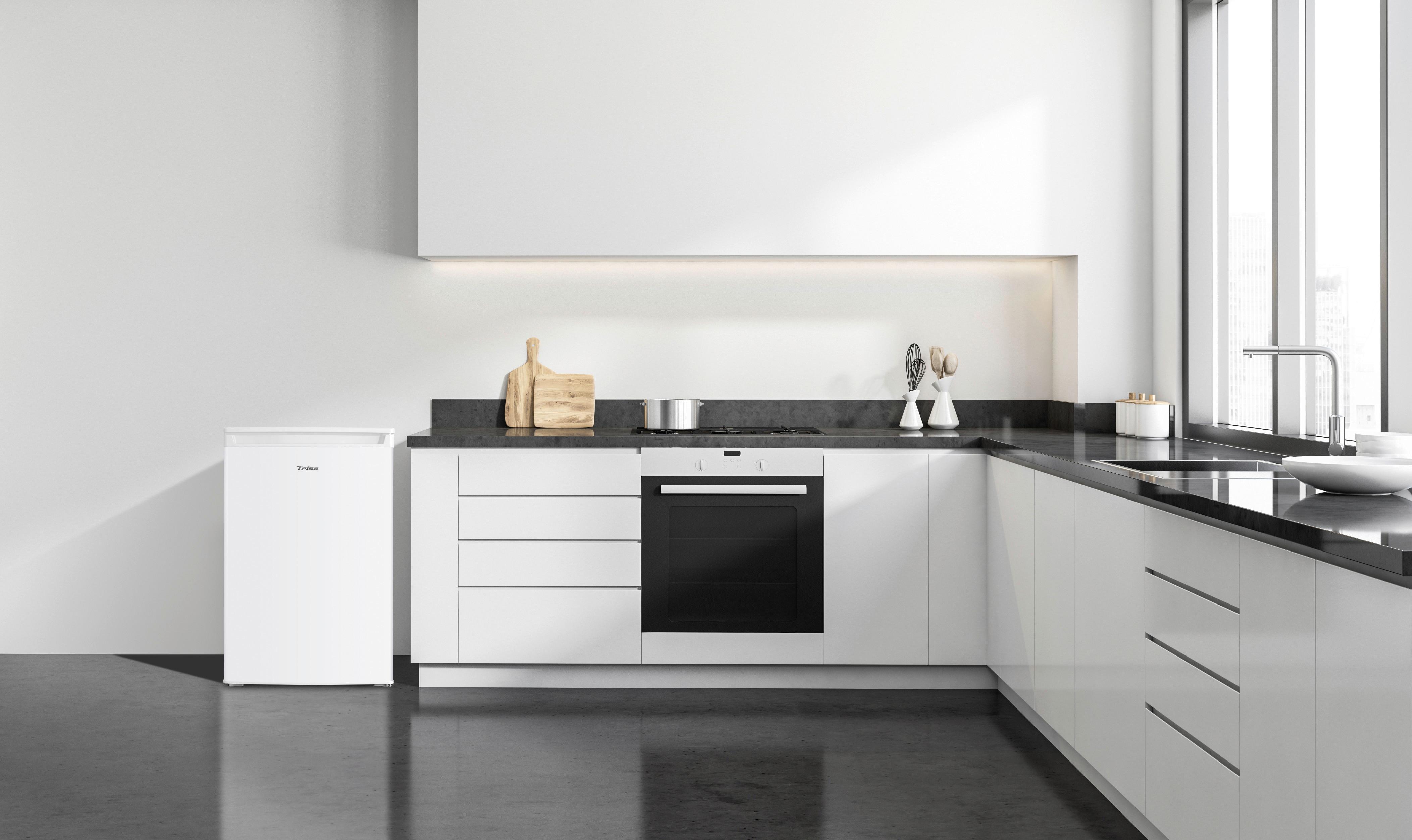 Kühlschrank Kombi Kühlschrank 109 L - Weiß, KONVENTIONELL, Glas/Kunststoff (55/58/85cm) - Trisa Electronics