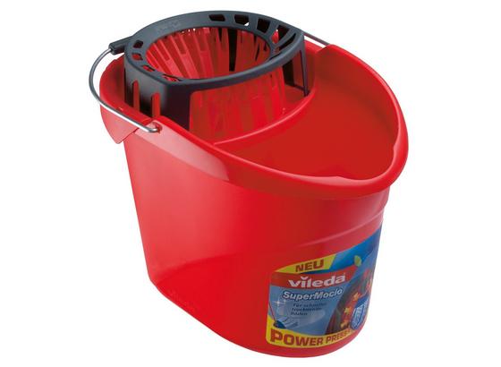 Supermop Vörös Kosárral Vileda - Piros, konvencionális, Műanyag (15l) Supermop Vörös Kosárral Vileda - Piros, konvencionális, Műanyag (15l)