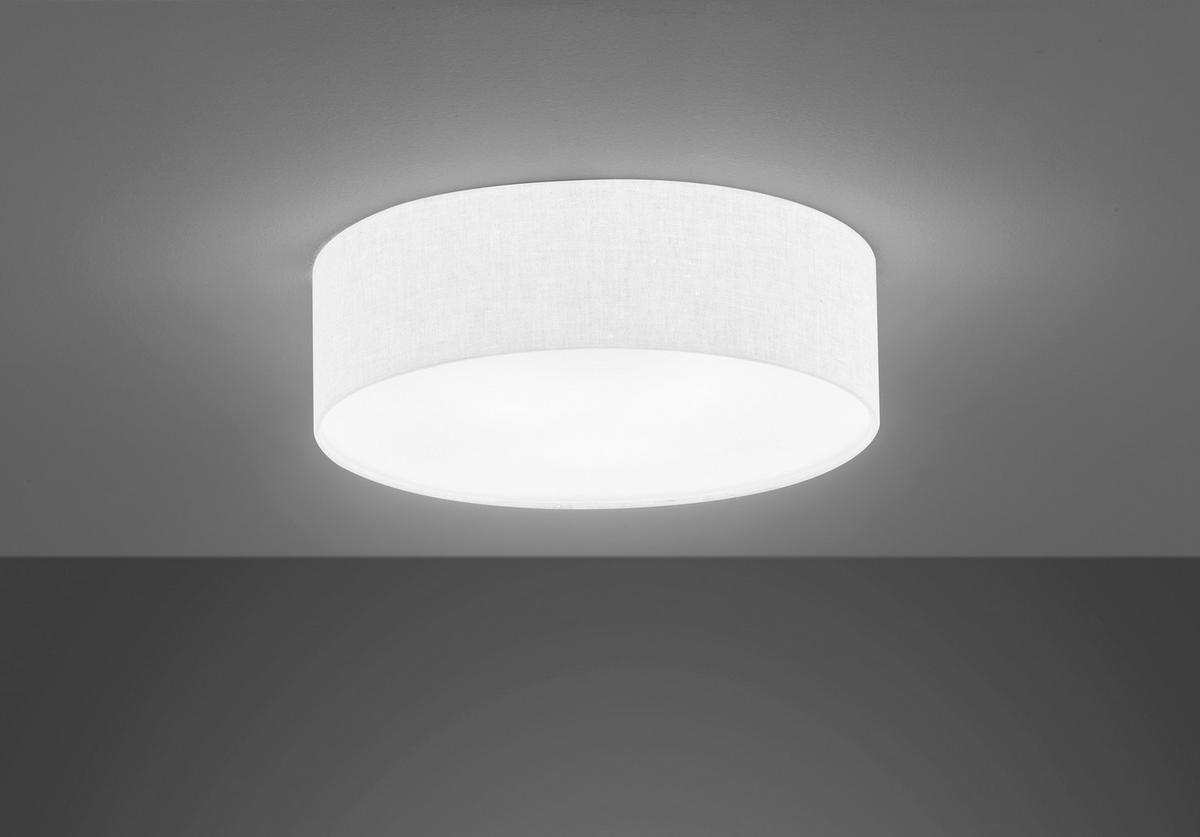 Deckenleuchte 21255 Maat - Weiß, Basics, Textil/Metall (45/10cm) - Fischer & Honsel