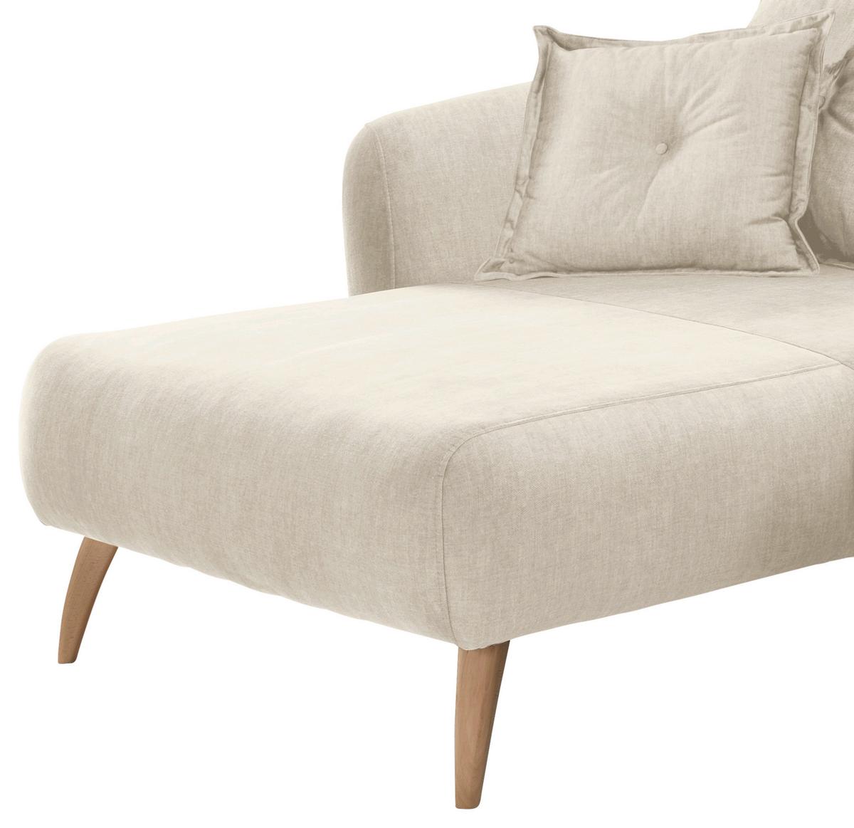Ecksofa Baggio, Beige, Buchefarben, S: 162x277 cm - Beige/Buchefarben, MODERN, Textil (162/277cm) - Livetastic