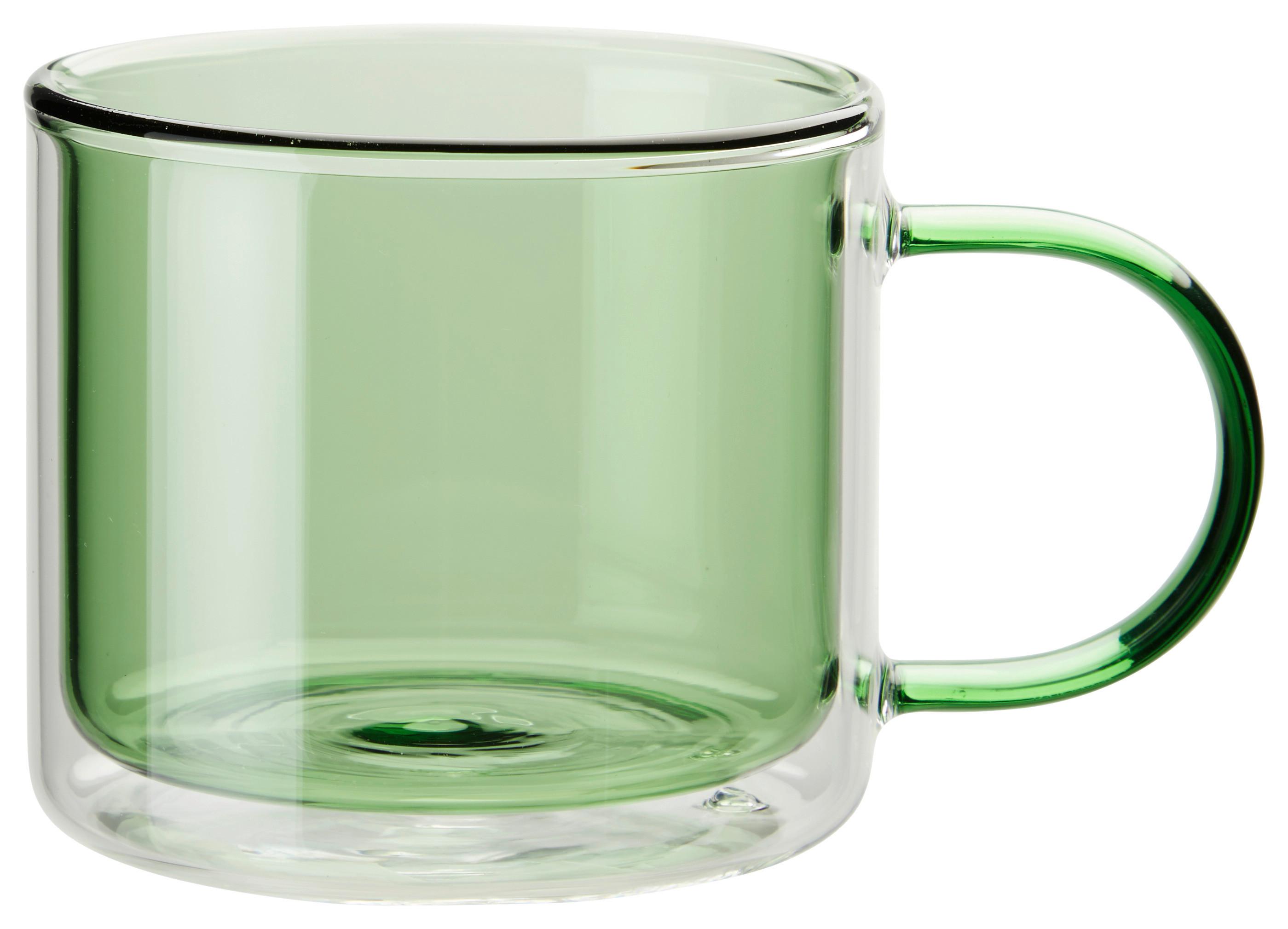 Tasse Tina - Grau/Grün, Basics, Glas (8,5/8cm) - James Wood