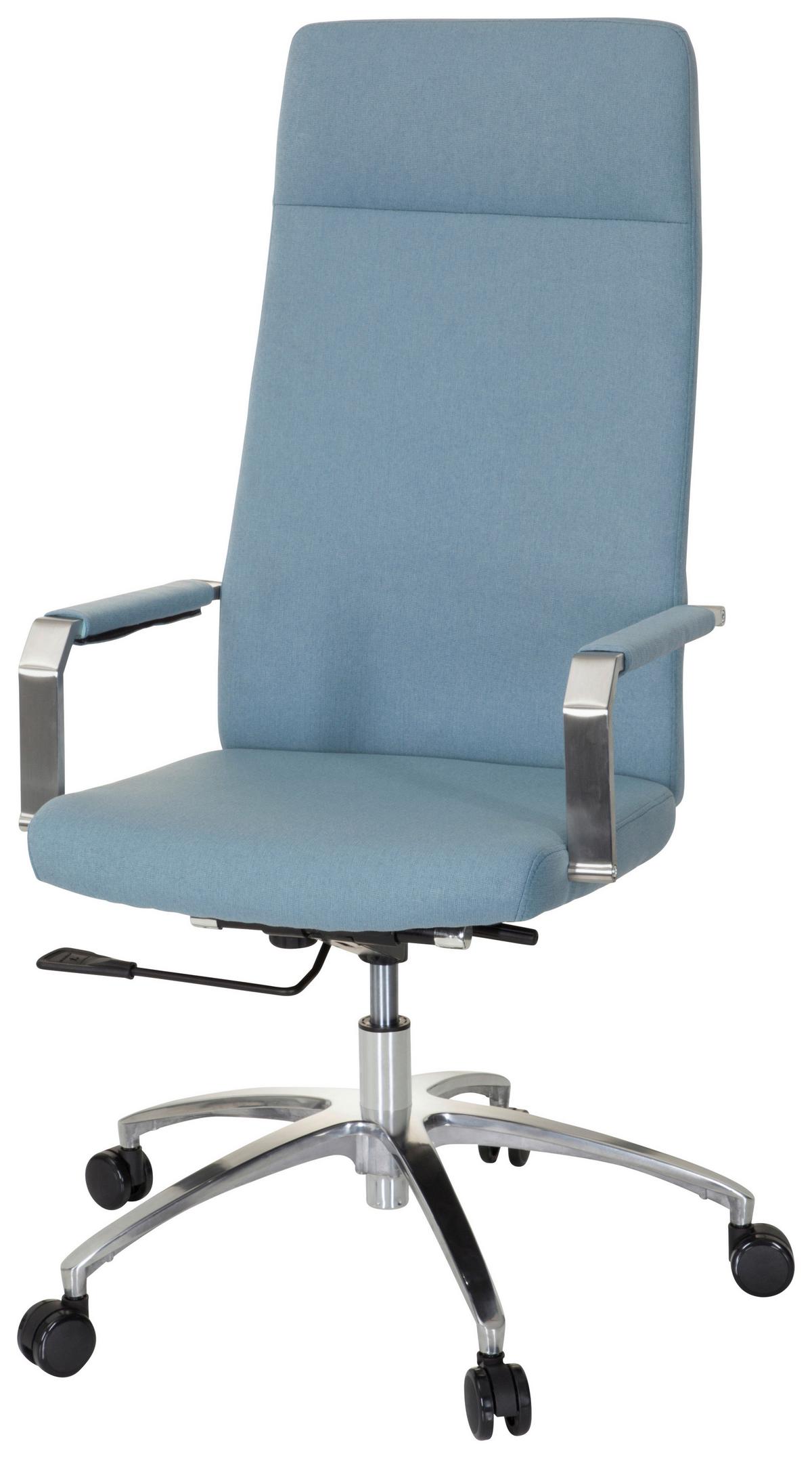 Drehstuhl Saranto Plus I Hellblau - Alufarben/Hellblau, MODERN, Kunststoff/Textil (56/131/67cm) - MID.YOU