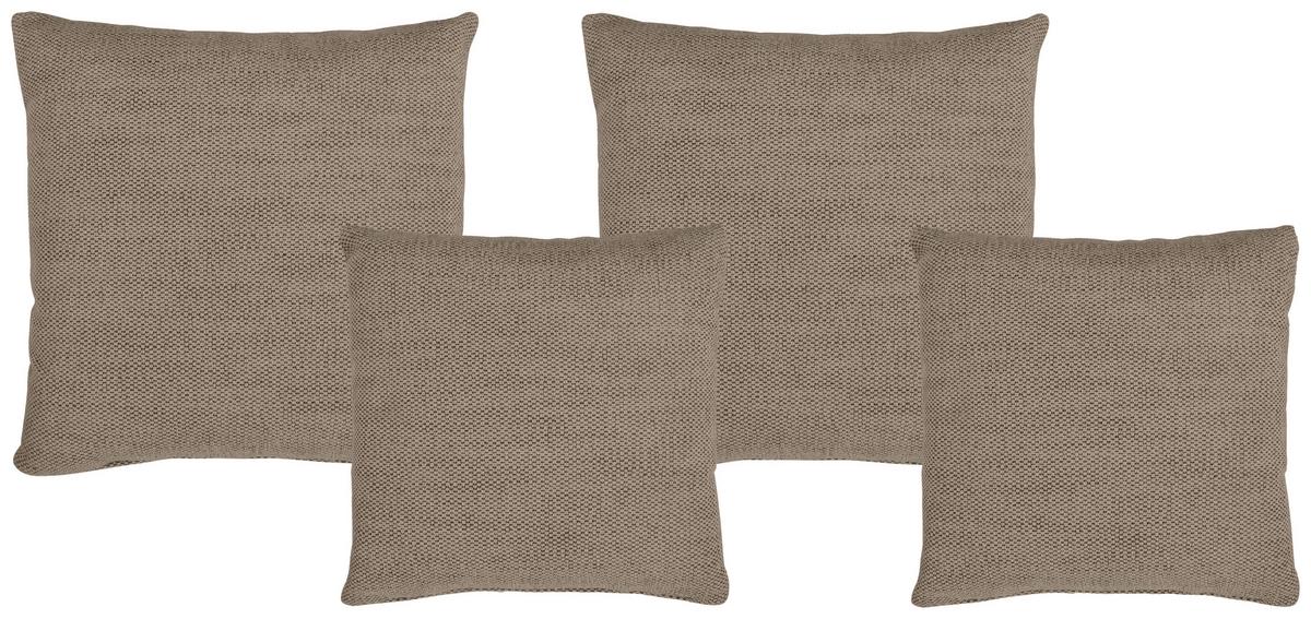 Zierkissenset Vouge Braun, 4 Stück, B: 42 Cm - Braun, KONVENTIONELL, Textil (42/53/42/53cm) - Livetastic
