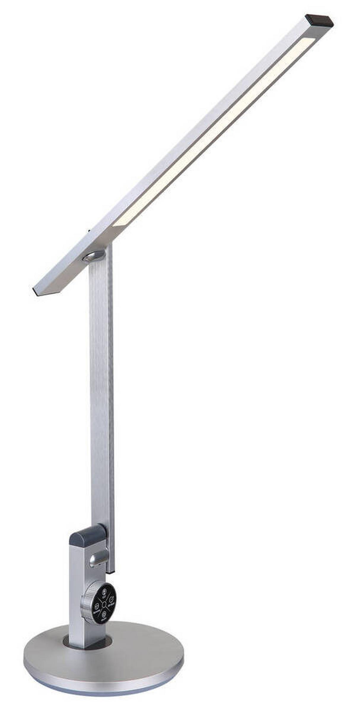 LED-Schreibtischleuchte 58442 - Silberfarben/Opal, Design, Kunststoff/Metall (63,5/19/49,9cm) - Globo