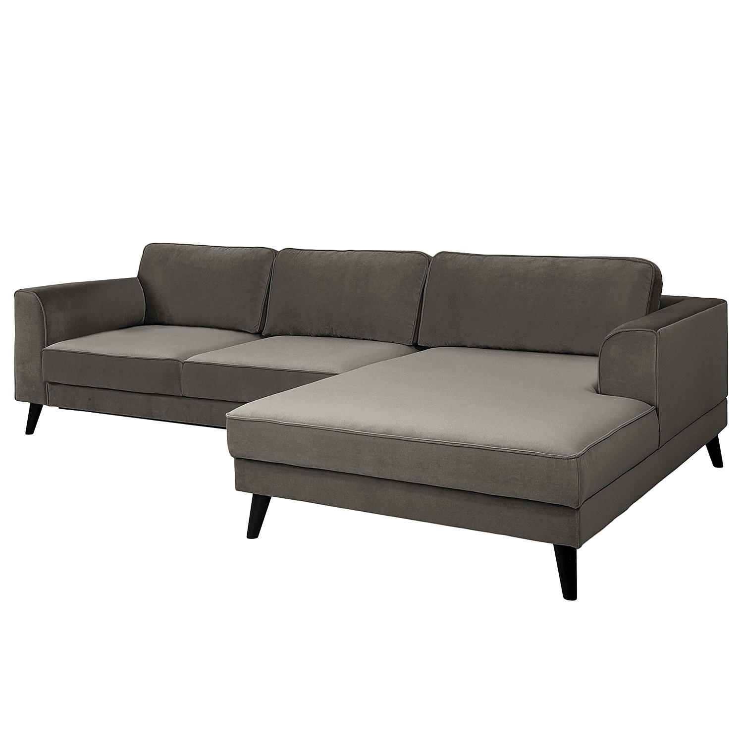 Ecksofa Lumber Jack Grau S: 280x167 Cm - Wengefarben/Grau, MODERN, Textil (280/167cm) - Trendmanufaktur