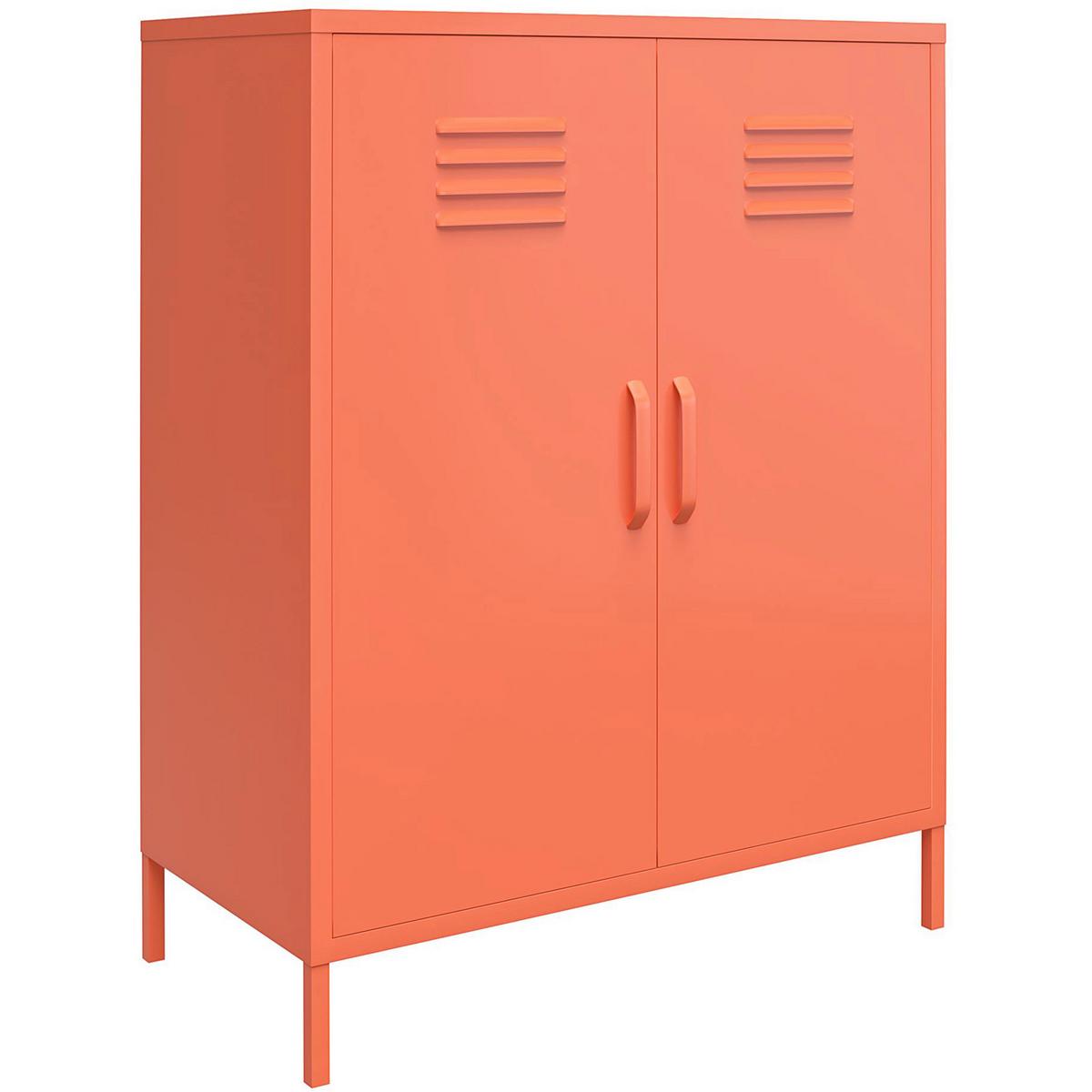 Highboard Cache Orange B: 80cm - Orange, Design, Metall (80/101/40cm) - MID.YOU