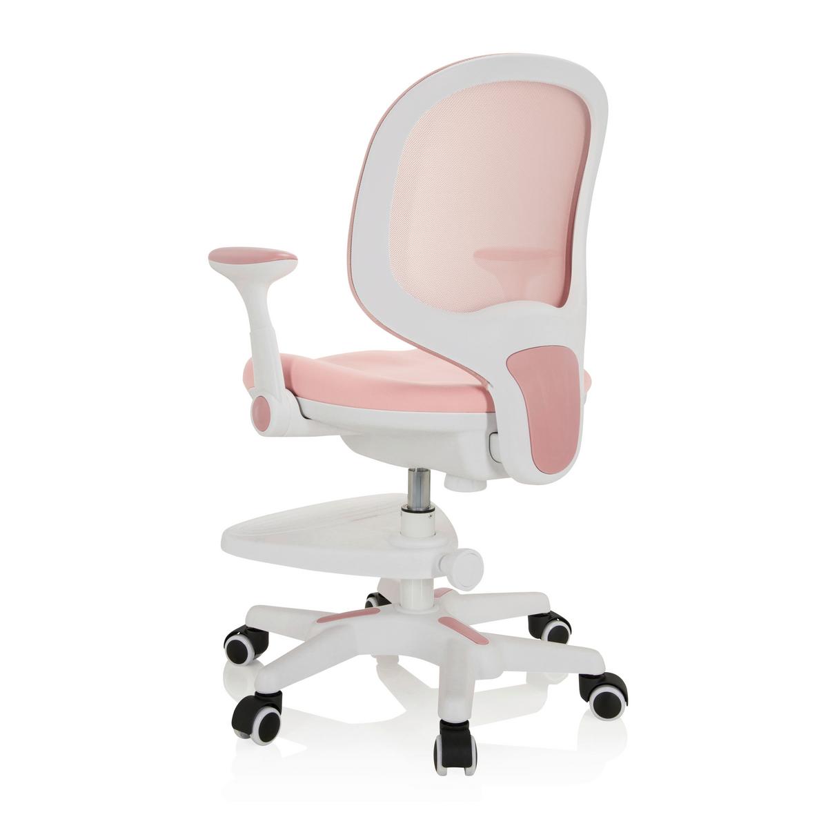 Jugenddrehstuhl Kid Ergo Rosa/weiß Bis 80 Kg - Rosa/Weiß, MODERN, Kunststoff/Textil (56/89/52cm) - MID.YOU