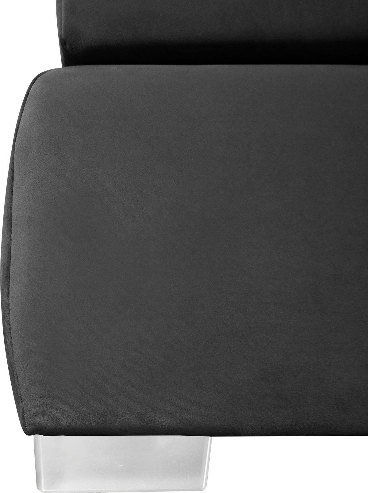 Boxspringbett Rumba inkl. Matratze 180x200 - Platinfarben/Grau, Basics, Textil (180/200cm) - Livetastic