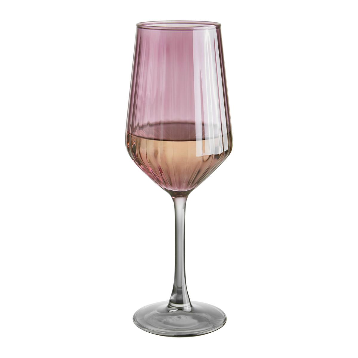 Pohár na víno 380 ml - lila/modrosivá, Modern, sklo (6,2/23,2cm) - Mömax