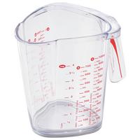 Messbecher Comfortline Inhalt Max. 1 Liter - Transparent/Rot, Basics, Kunststoff (16cm) - Leifheit