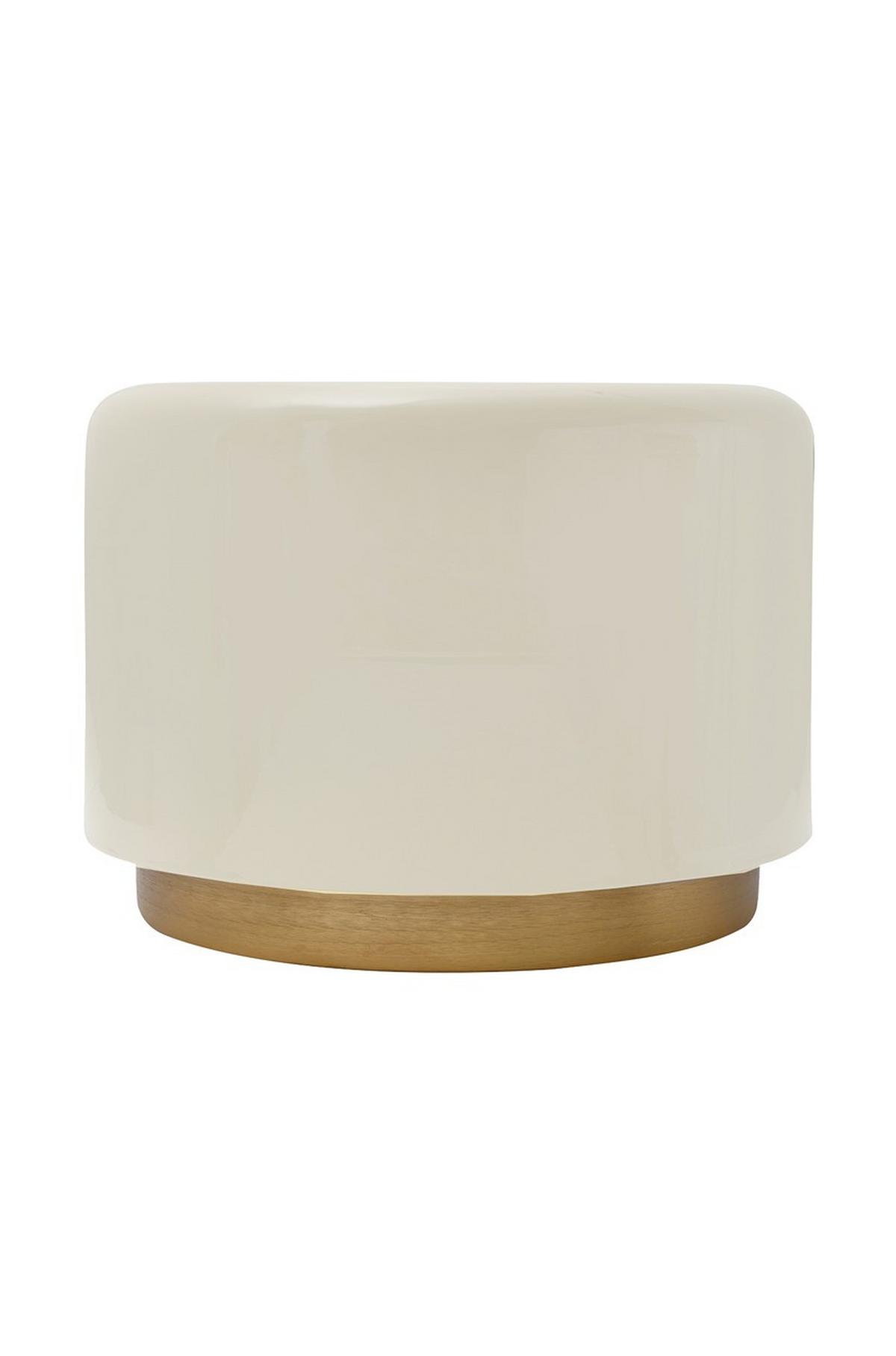 Beistelltisch Deco Goldfarben, Beige L: 51,5 cm - Beige/Goldfarben, Design, Metall (51,5/43/51,5cm) - Kayoom