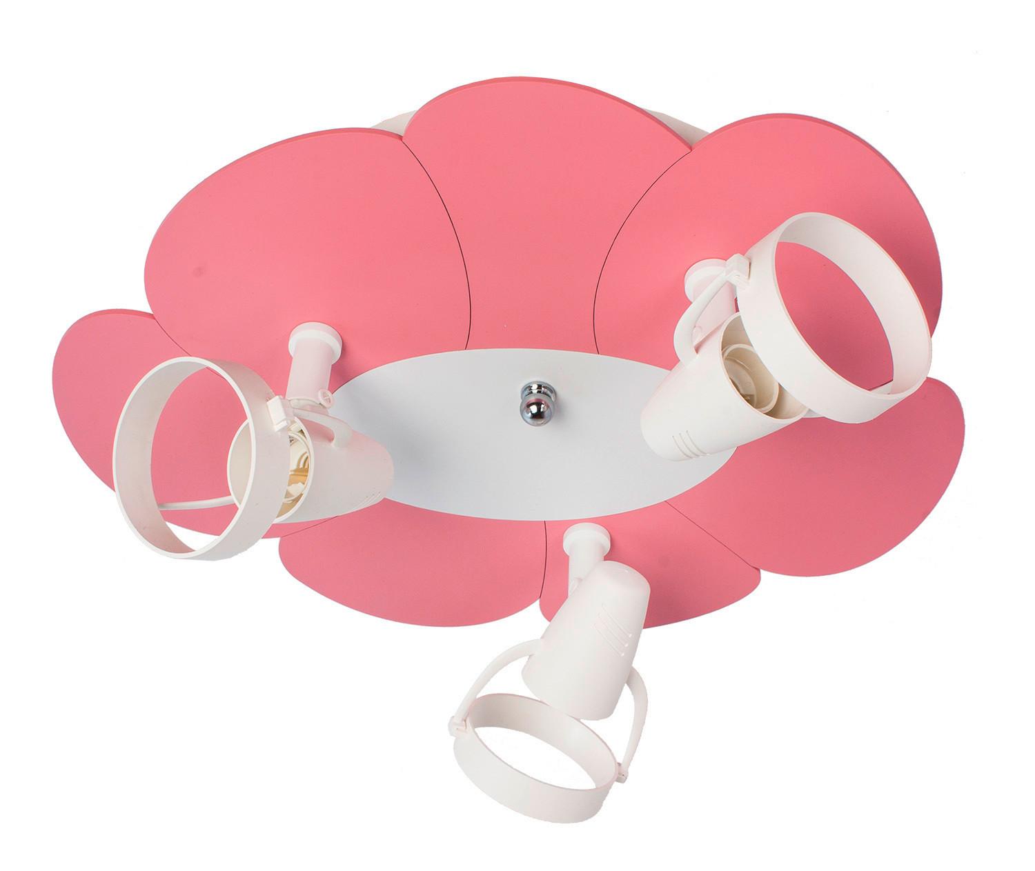 Kinderdeckenleuchte 5244422 Blume - Rosa/Weiß, Basics, Holzwerkstoff/Kunststoff (39/33/16cm)