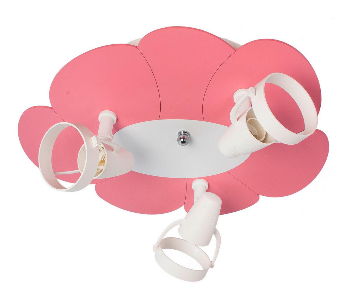 Kinderdeckenleuchte 5244422 Blume - Rosa/Weiß, Basics, Holzwerkstoff/Kunststoff (39/33/16cm)