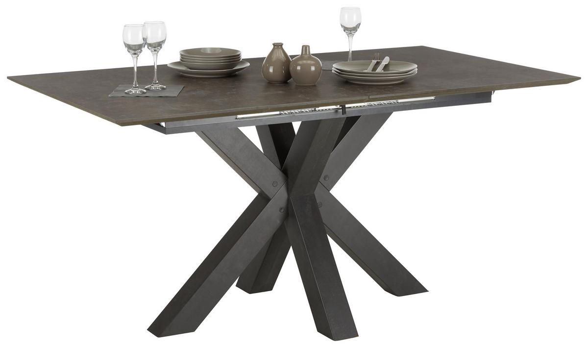 Roztahovací stůl LUZERN 160-210x90 - barvy grafitu, Moderní, kompozitní dřevo (160-210/75/90cm) - Mömax