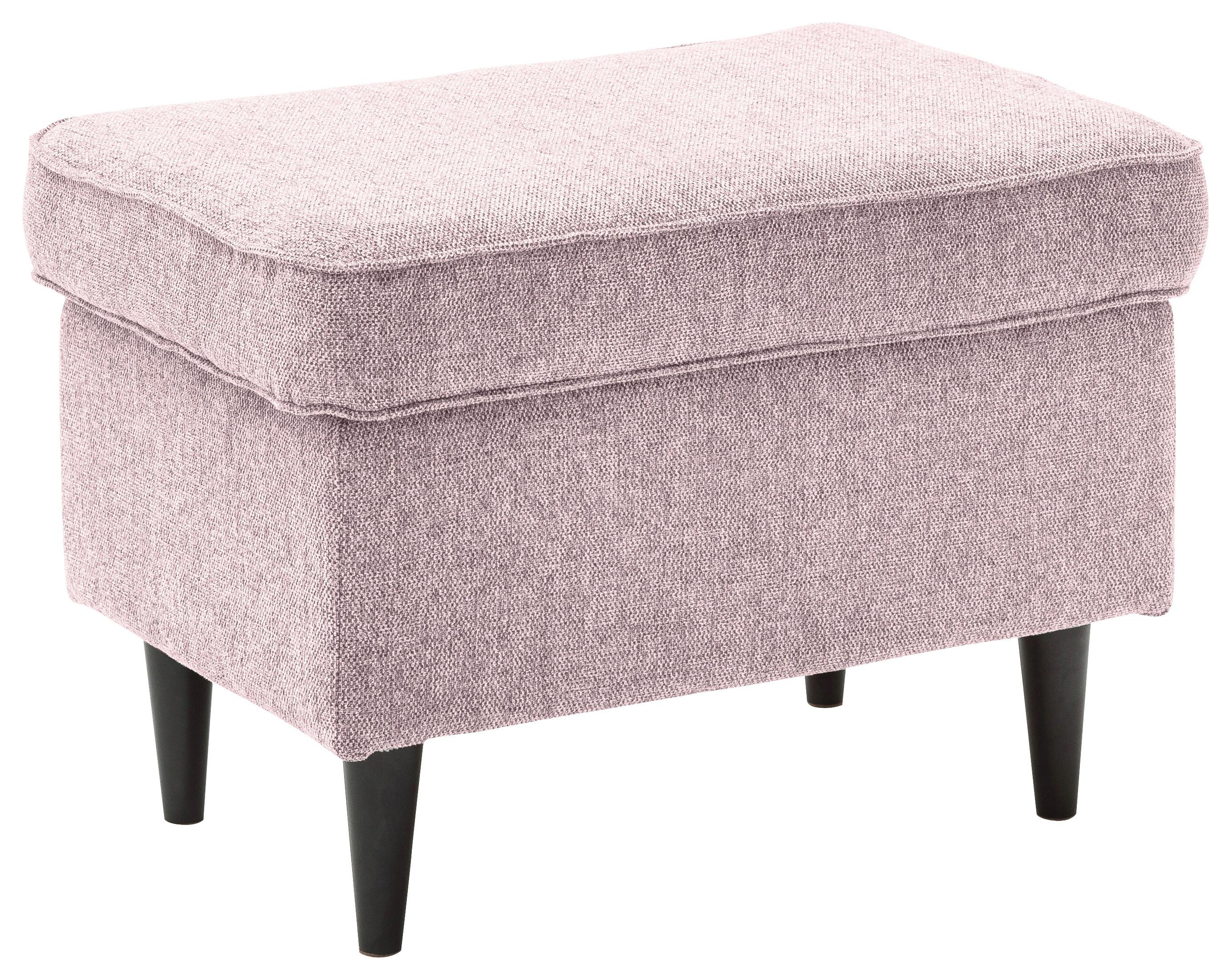 Hocker Oskar - Schwarz/Rosa, Basics, Holzwerkstoff/Textil (63/43/42cm) - MID.YOU