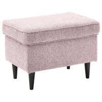 Hocker Oskar - Schwarz/Rosa, Basics, Holzwerkstoff/Textil (63/43/42cm) - MID.YOU