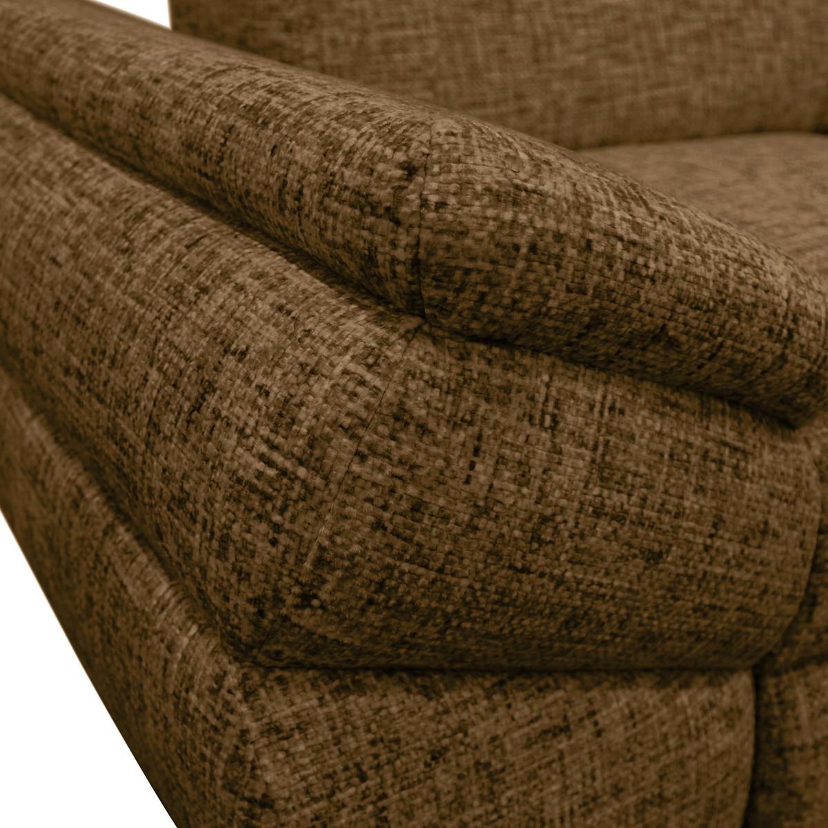 Ecksofa Imo Braun 274x201 cm - Schwarz/Braun, Design, Textil (274/201cm) - MID.YOU