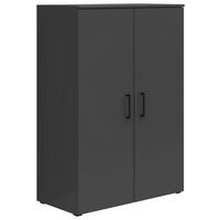 Komoda MULTISTAURAUM š: 80cm - černá/barvy grafitu, Moderní, kompozitní dřevo/plast (80/115/40cm)