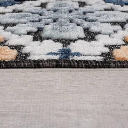 Outdoorteppich Aster Dunkelblau B: 160 cm - Dunkelblau, Basics, Textil (160/230cm)