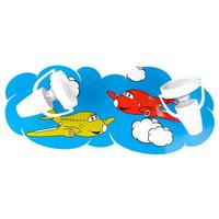 Kinderwandleuchte 5227208 Flugzeuge 2-Fl - Blau/Gelb, Basics, Holzwerkstoff/Kunststoff (19/44/16cm)