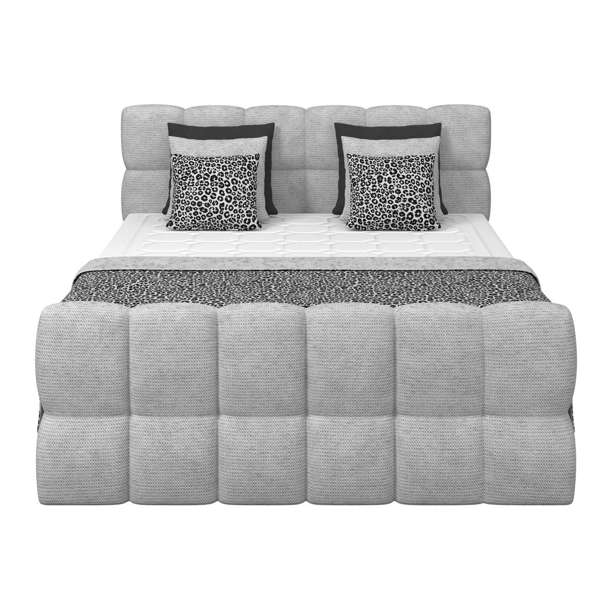 Boxspringbett Brisbane inkl. Bettkasten 200x200 - Hellgrau/Schwarz, Trend, Holz/Holzwerkstoff (200/200cm) - Sembella