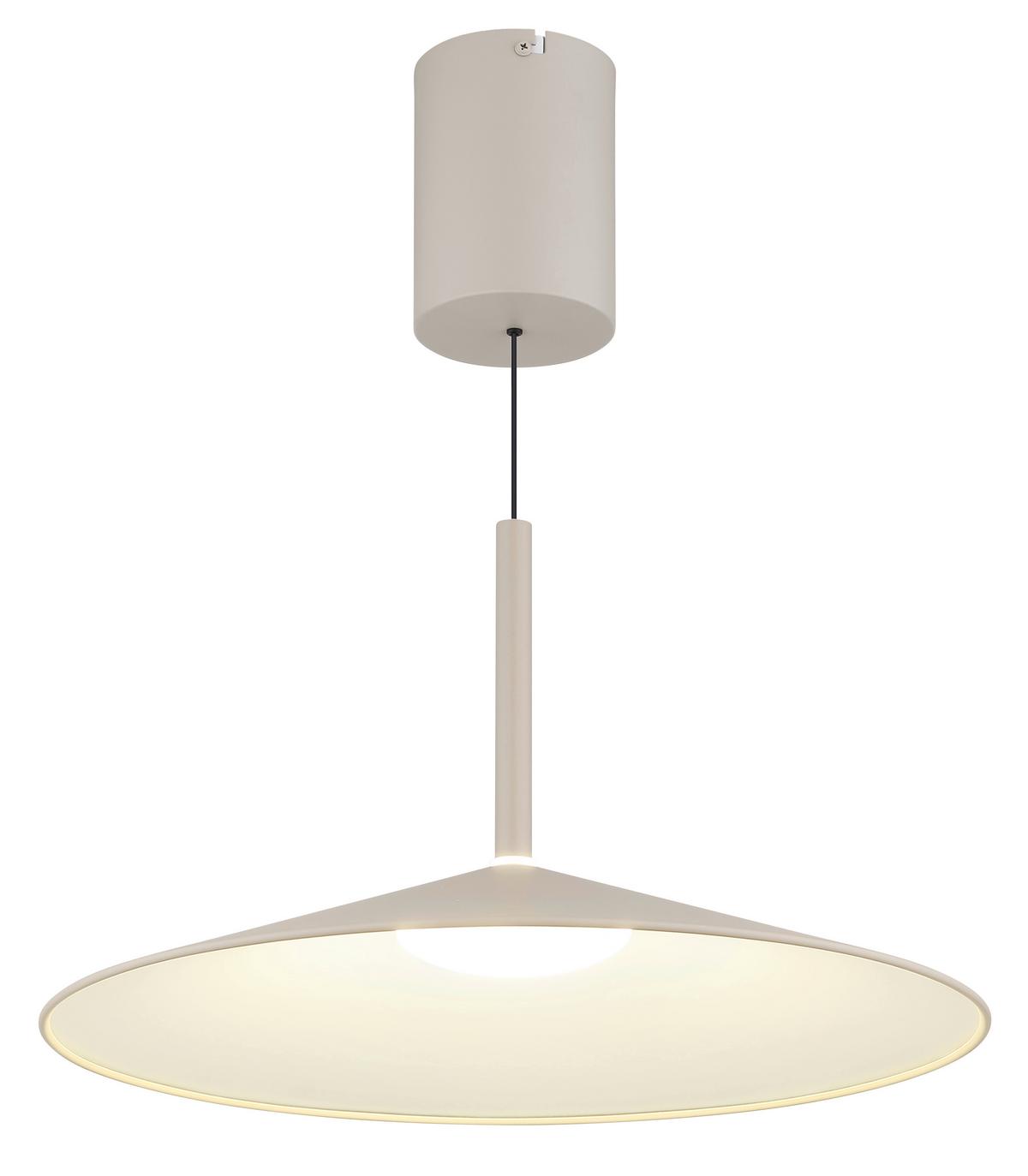 LED-HÄNGELEUCHTE Lampone - Sandfarben/Opal, Design, Kunststoff/Metall (47,5/150cm) - Globo