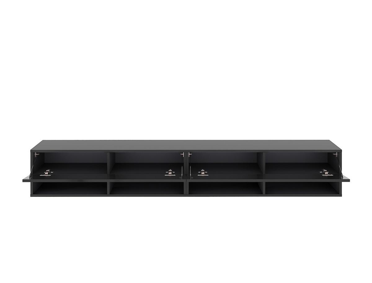Lowboard TV Stand Derby 200 Schwarz B: 200 cm - Schwarz Hochglanz/Schwarz, Design, Holzwerkstoff/Kunststoff (200/31/33cm) - MID.YOU