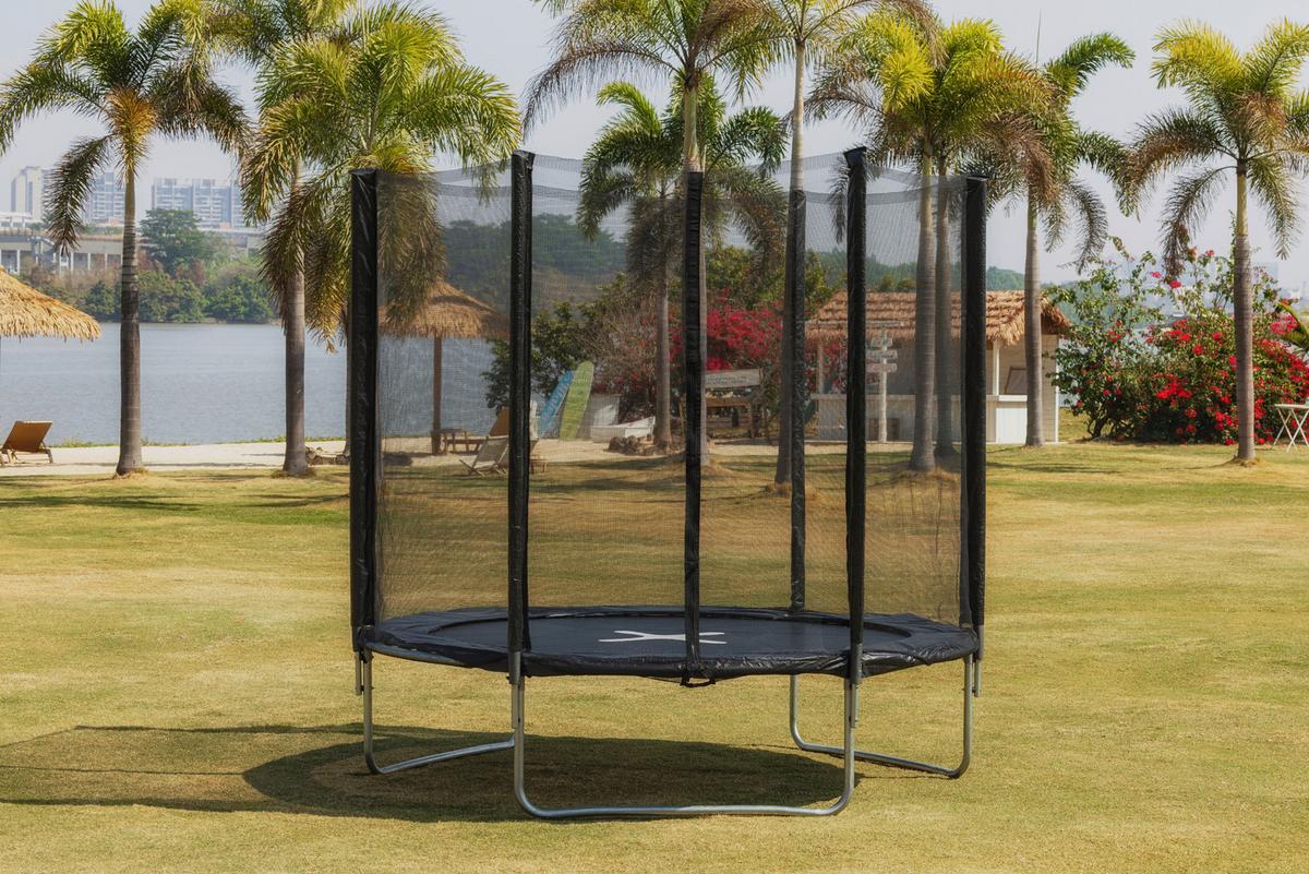 Trampolína P/V: 250/239 CM - čierna, Konventionell, kov/textil (250/239cm) - Mömax