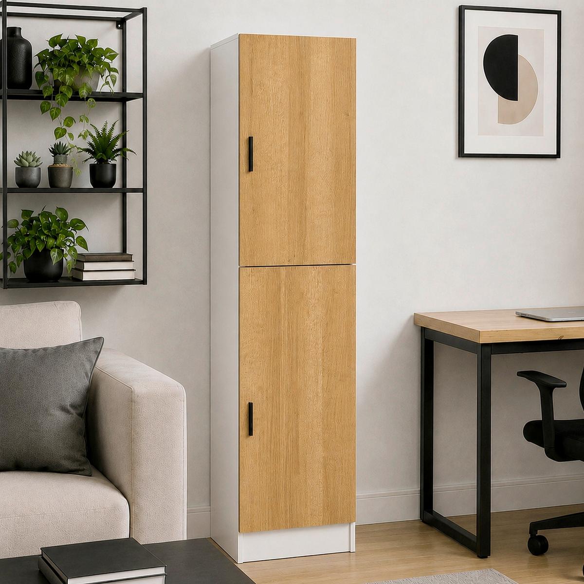 AKTENSCHRANK DILOS XL - Honigeiche/Weiß, MODERN, Holzwerkstoff (52/183/32cm) - MID.YOU