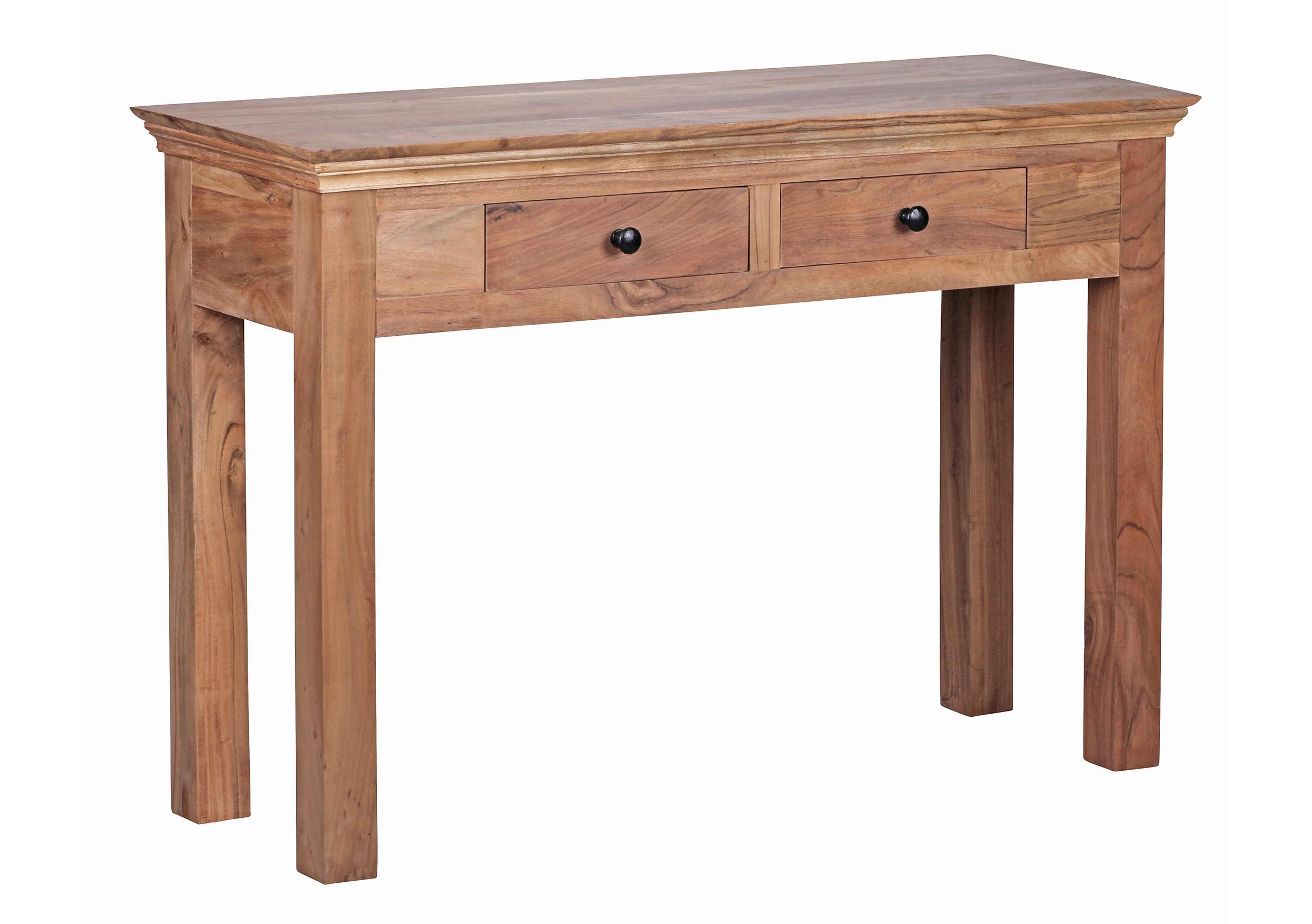 Konzolový stolík Mumbai akácia - hnedá/farba akácie, Romantik / Landhaus, drevo (110/76/40cm) - MID.YOU