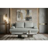 Schlafsofa Bora Mintgrün B: 193 cm - Chromfarben/Schwarz, Design, Holzwerkstoff/Textil (193/86/85cm) - P & B